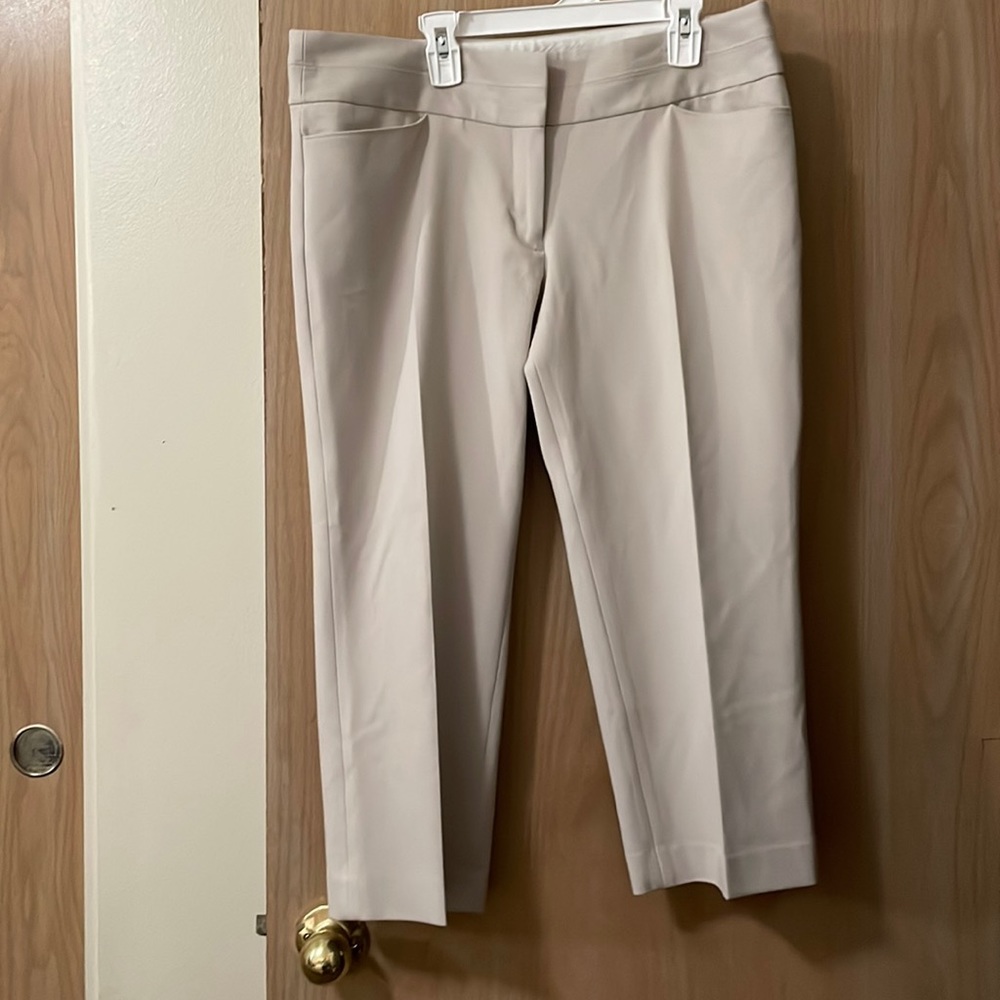 Express khaki crop pants